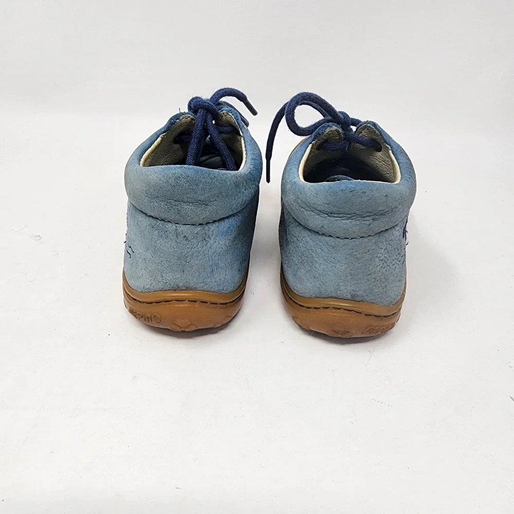 Ricosta Pepino Lucky Boys Sz EU23/US 6.5M Ankle Boots Whale Motif Blue Leather